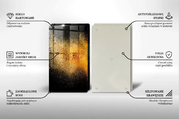 Steklena podloga za rezanje Pisane začimbe