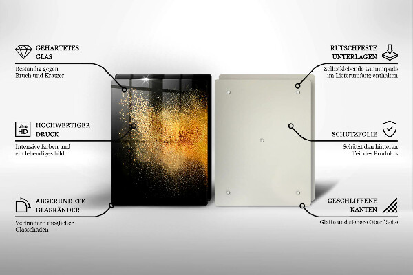 Steklena podloga za rezanje Pisane začimbe