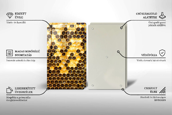 Steklena podloga za rezanje satja