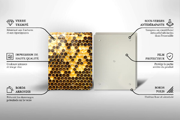 Steklena podloga za rezanje satja