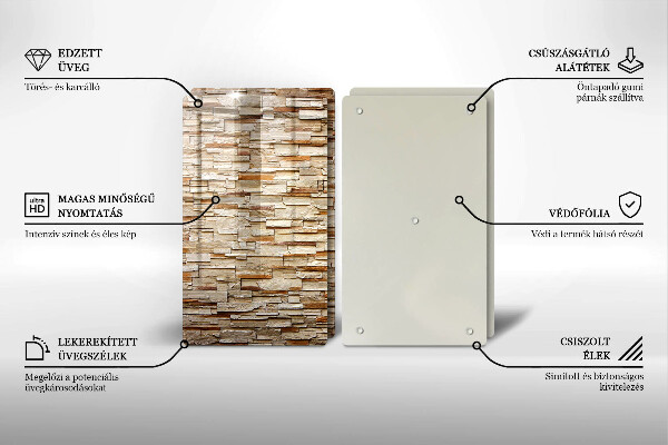 Steklena podloga za rezanje Tekstura okrasnih kamnov