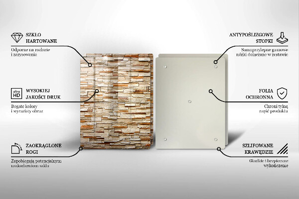 Steklena podloga za rezanje Tekstura okrasnih kamnov