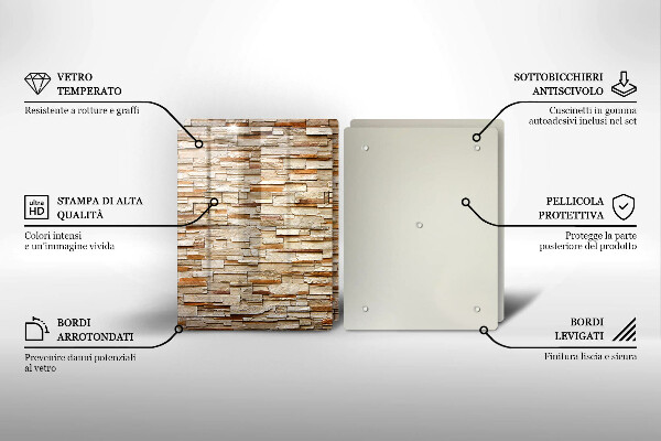 Steklena podloga za rezanje Tekstura okrasnih kamnov