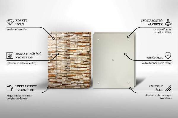 Steklena podloga za rezanje Tekstura okrasnih kamnov