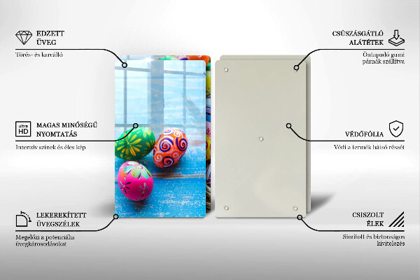 Steklena podloga za rezanje Velikonočna jajca Velikonočna jajca
