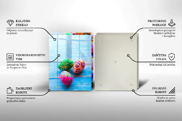 Steklena podloga za rezanje Velikonočna jajca Velikonočna jajca