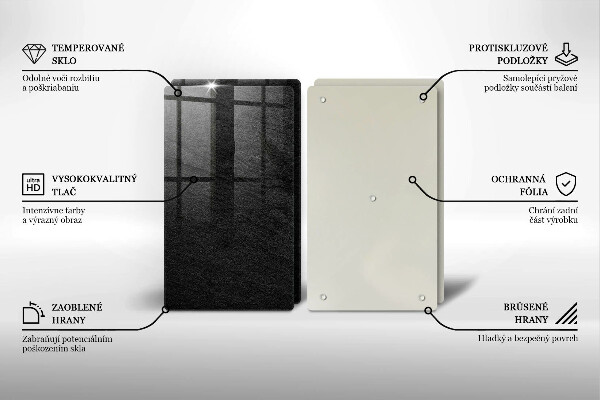 Steklena podloga za rezanje tekstura kamna