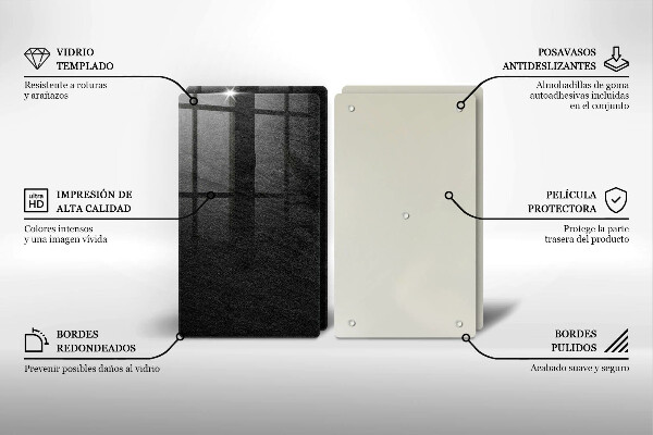 Steklena podloga za rezanje tekstura kamna