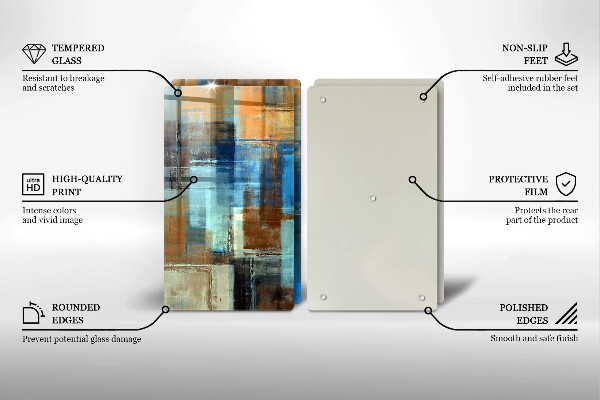 Steklena podloga za rezanje Poslikano ozadje