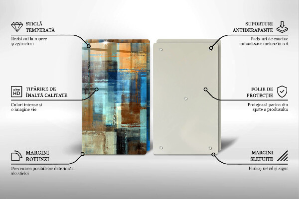 Steklena podloga za rezanje Poslikano ozadje