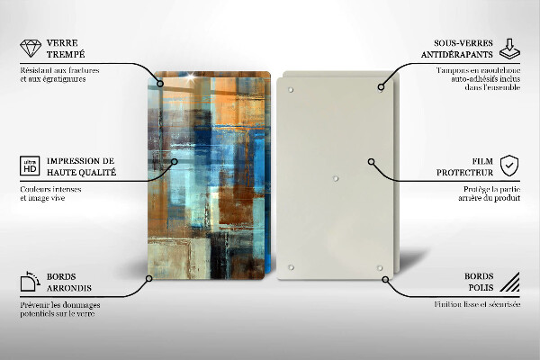 Steklena podloga za rezanje Poslikano ozadje