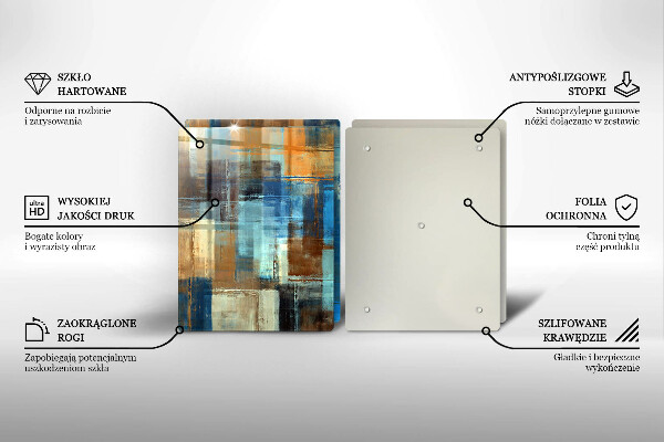 Steklena podloga za rezanje Poslikano ozadje