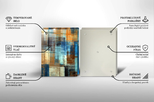 Steklena podloga za rezanje Poslikano ozadje