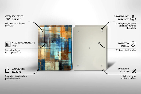 Steklena podloga za rezanje Poslikano ozadje