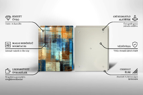 Steklena podloga za rezanje Poslikano ozadje
