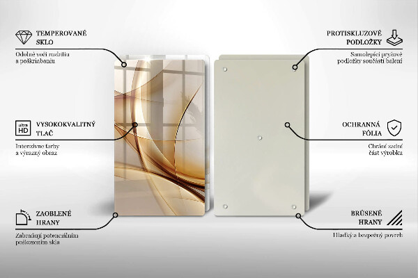 Steklena podloga za rezanje Abstraktne oblike