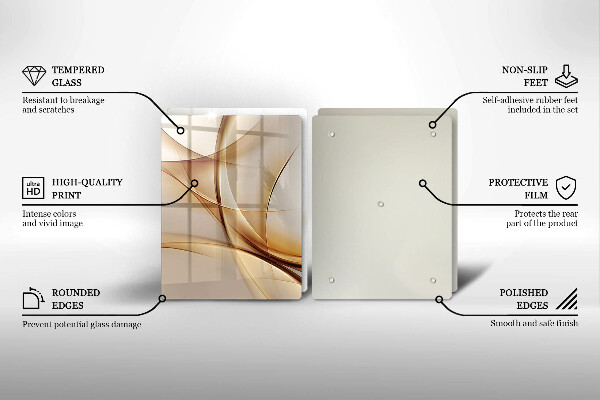 Steklena podloga za rezanje Abstraktne oblike