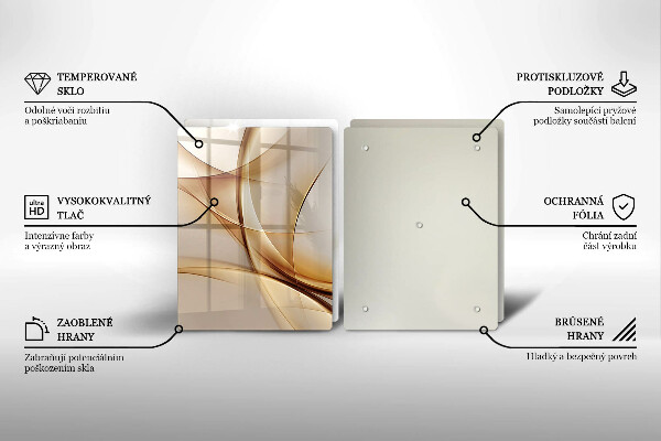 Steklena podloga za rezanje Abstraktne oblike