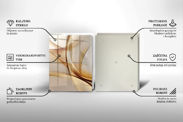 Steklena podloga za rezanje Abstraktne oblike