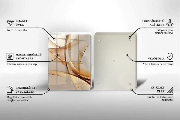 Steklena podloga za rezanje Abstraktne oblike