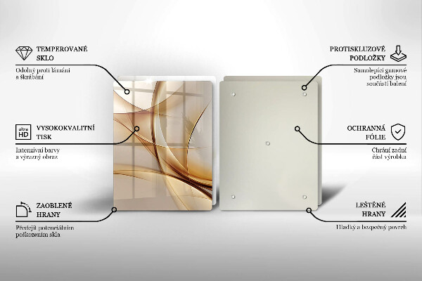 Steklena podloga za rezanje Abstraktne oblike