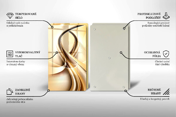 Steklena podloga za rezanje Abstrakcija dima