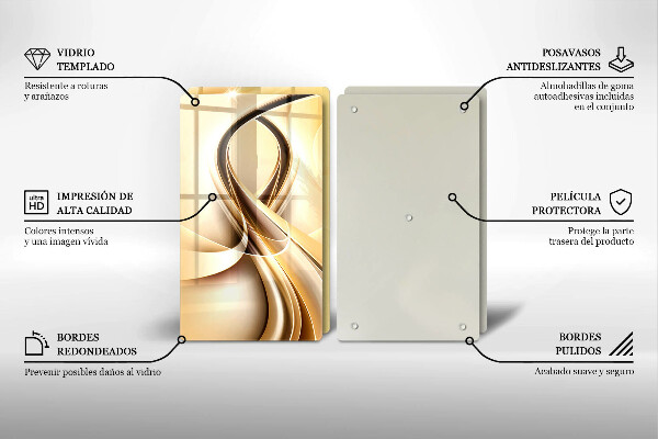 Steklena podloga za rezanje Abstrakcija dima