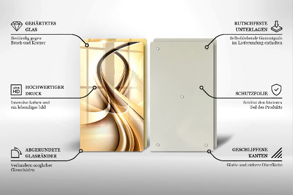 Steklena podloga za rezanje Abstrakcija dima