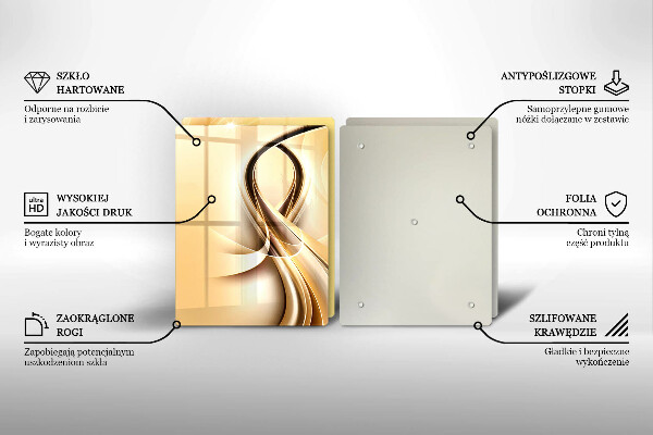 Steklena podloga za rezanje Abstrakcija dima