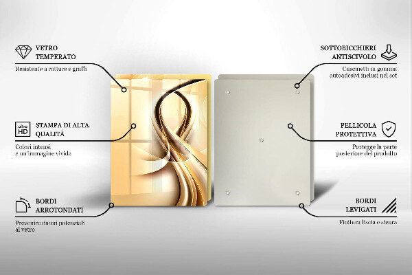 Steklena podloga za rezanje Abstrakcija dima