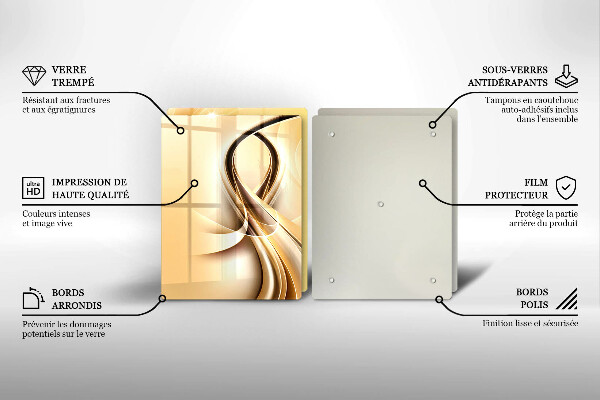 Steklena podloga za rezanje Abstrakcija dima