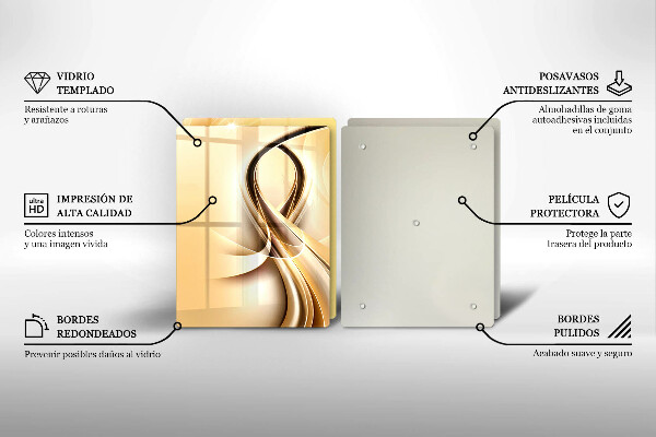 Steklena podloga za rezanje Abstrakcija dima