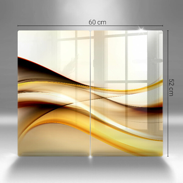 Steklena podloga za rezanje Abstraktne črte dima