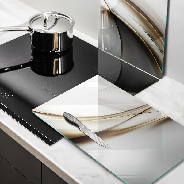 Steklena podloga za rezanje Abstrakcija mehkih linij