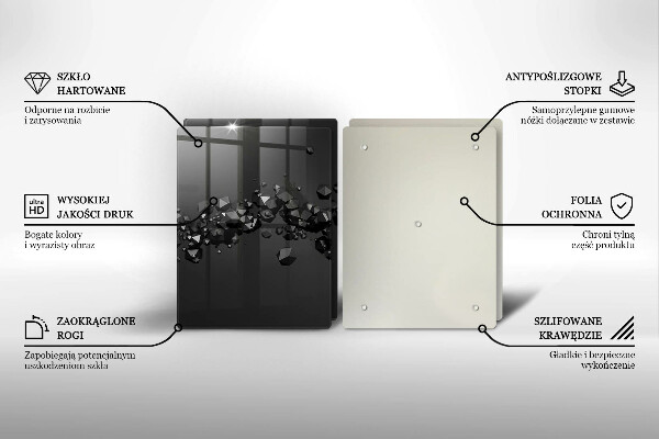 Steklena podloga za rezanje Abstrakcija 3D oblik