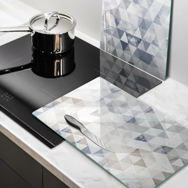 Steklena podloga za rezanje Vzorec trikotnikov