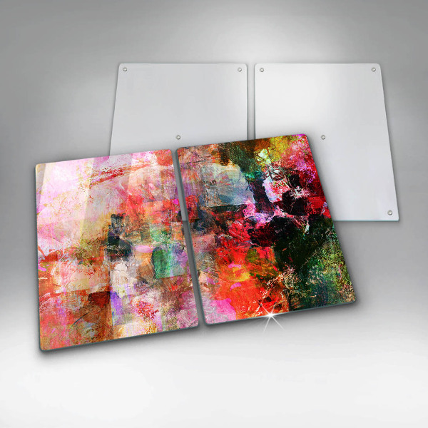 Steklena podloga za rezanje Barvna abstrakcija