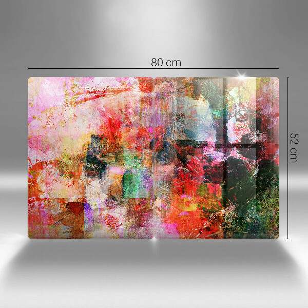 Steklena podloga za rezanje Barvna abstrakcija