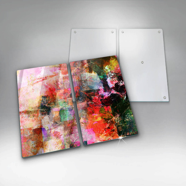 Steklena podloga za rezanje Barvna abstrakcija