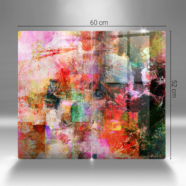 Steklena podloga za rezanje Barvna abstrakcija