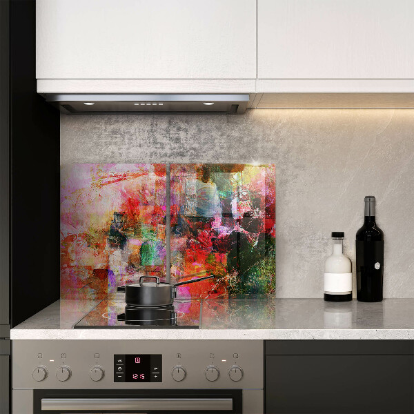 Steklena podloga za rezanje Barvna abstrakcija