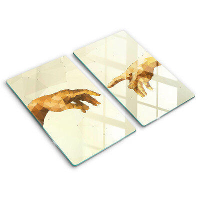 Steklena podloga za rezanje Stvarjenje Adamovih rok