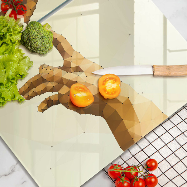 Steklena podloga za rezanje Stvarjenje Adamovih rok