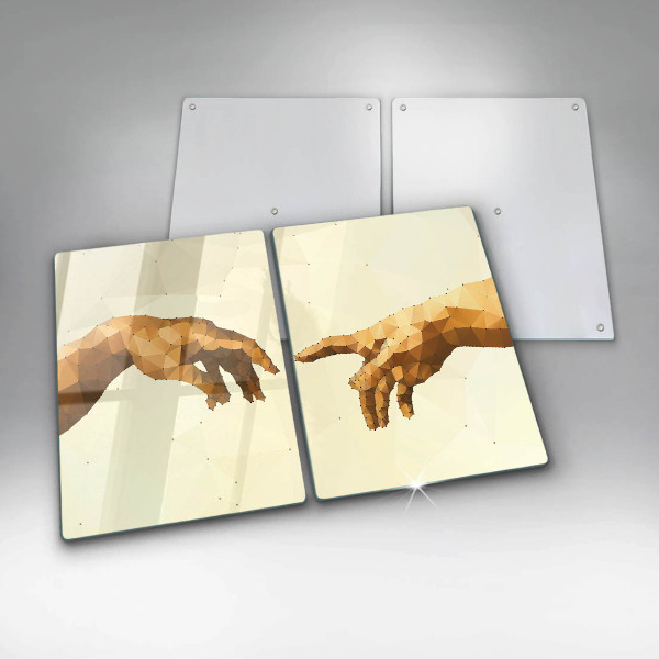 Steklena podloga za rezanje Stvarjenje Adamovih rok