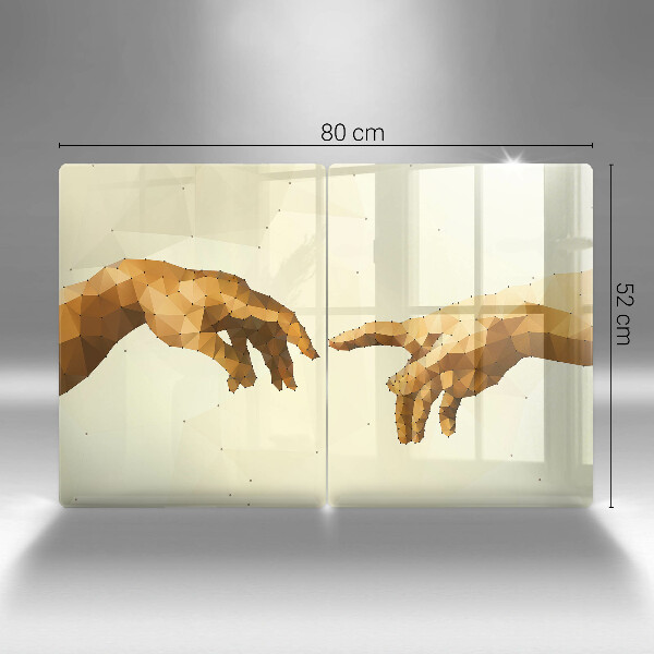 Steklena podloga za rezanje Stvarjenje Adamovih rok