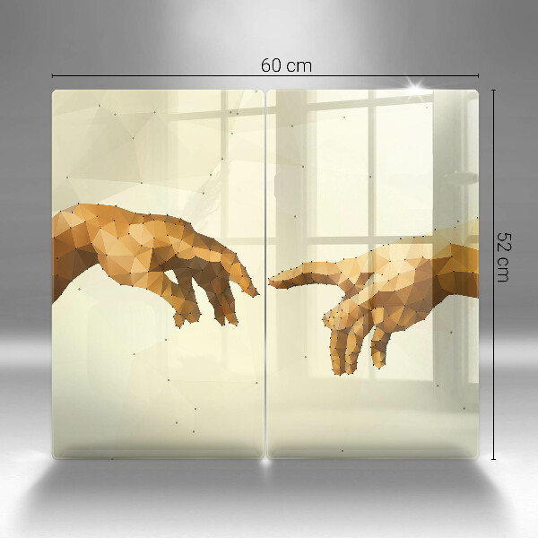 Steklena podloga za rezanje Stvarjenje Adamovih rok