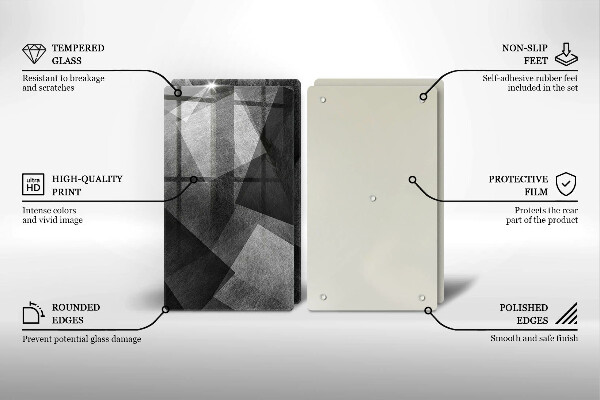 Steklena podloga za rezanje Geometrijska abstrakcija