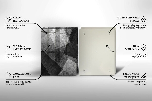Steklena podloga za rezanje Geometrijska abstrakcija