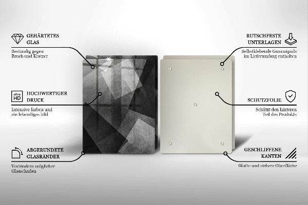 Steklena podloga za rezanje Geometrijska abstrakcija