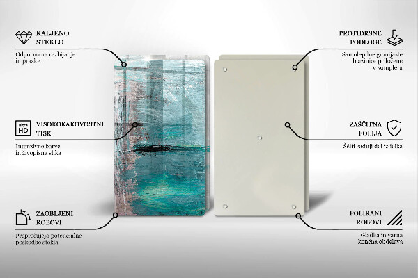 Steklena podloga za rezanje Pobarvaj abstrakcijsko ozadje